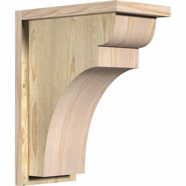 Ekena Millwork Yorktown Rough Sawn Corbel w/Backplate, Douglas Fir, 8"W x 14"D x 18"H COR08X14X18YOR01RDF - main